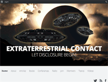 Tablet Screenshot of extraterrestrialcontact.com